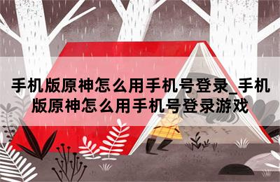 手机版原神怎么用手机号登录_手机版原神怎么用手机号登录游戏 第二张图