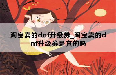 淘宝卖的dnf升级券_淘宝卖的dnf升级券是真的吗 第二张图