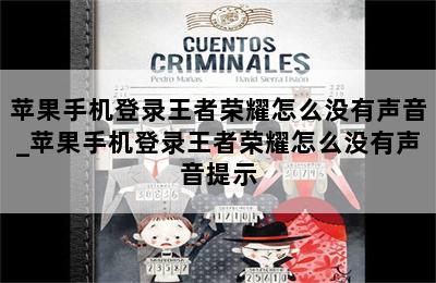 苹果手机登录王者荣耀怎么没有声音_苹果手机登录王者荣耀怎么没有声音提示 第二张图