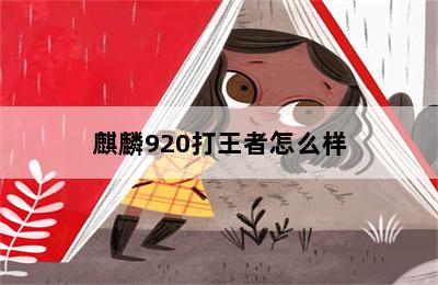 麒麟920打王者怎么样 第二张图